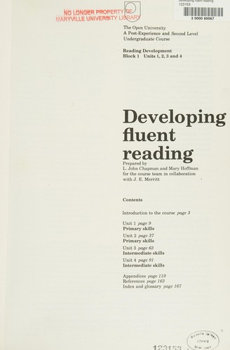Developing fluent reading