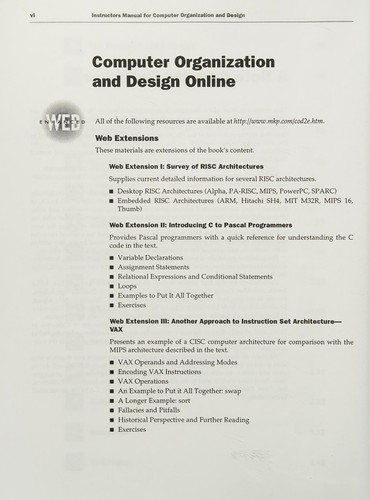 Patterson Computer Org & Desgn Inst Mnl