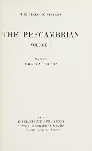 Geologic Systems Precambrian Volume 3