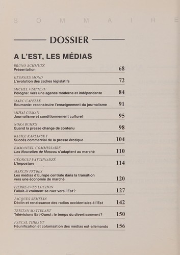 A l'Est, les médias