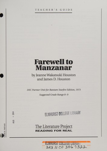 Farewell to Manzanar by Jeanne Wakatsuki Houston and James D. Houston