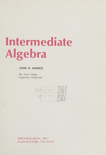 Intermediate algebra