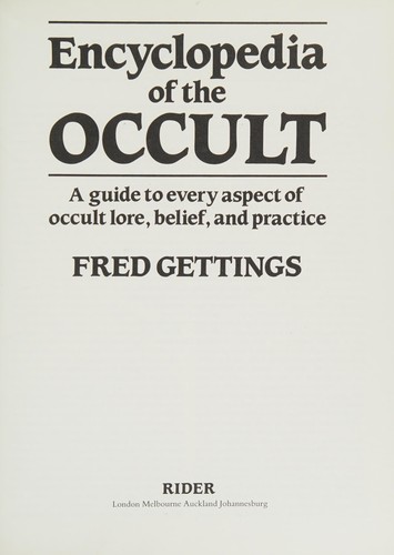Encyclopedia of the occult