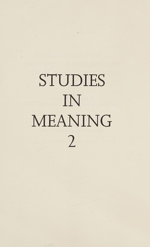 Studies in meaning 2