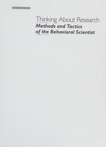 Thinking about research