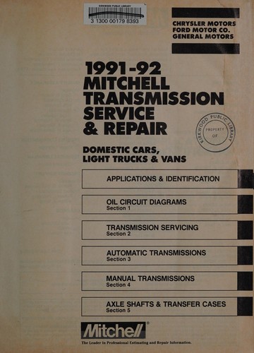 1991-92 Mitchell Transmission Service & Repair