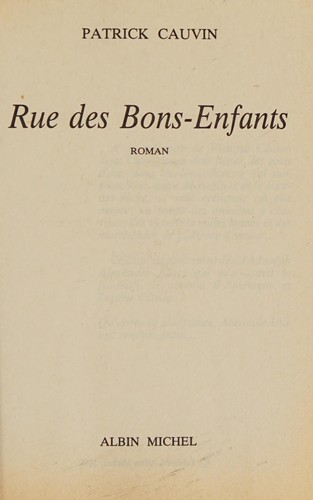 Rue DES Bons Enfants