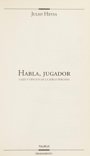 Habla, jugador