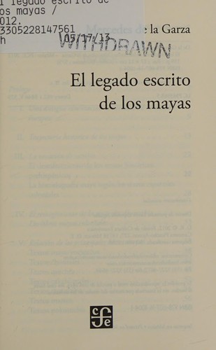 El legado escrito de los mayas