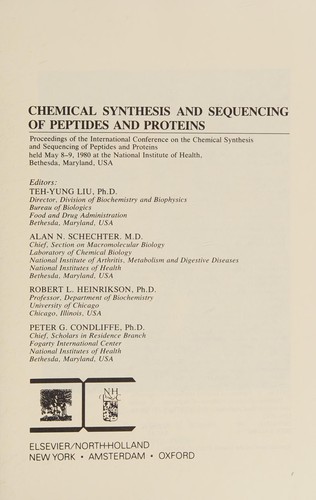 Chemical synthesis and sequencing of peptides and proteins