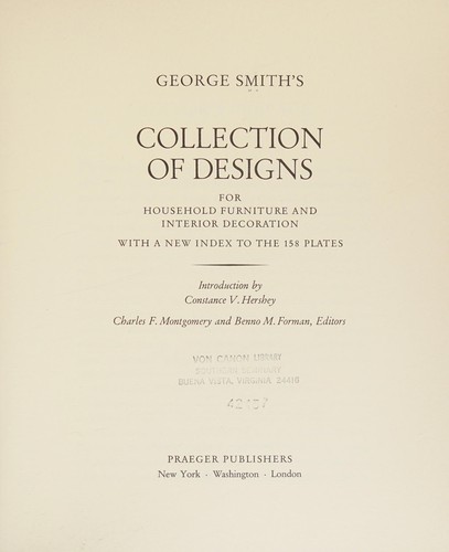 Collection of designs for household furniture and interior decoration