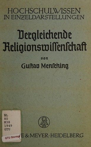 Vergleichende religionswissenschaft