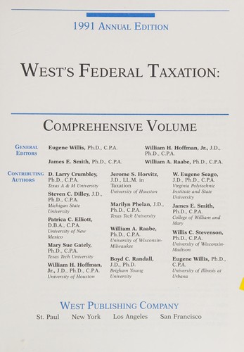 1991 Edition: West's Federal T Axation: