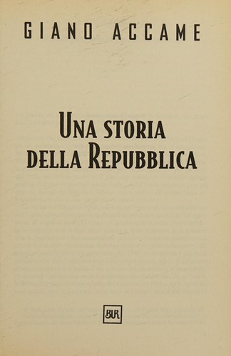 Una storia della Repubblica