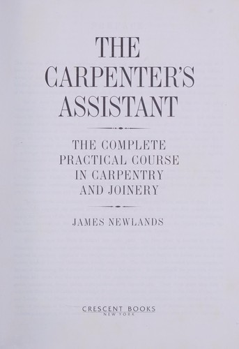 The carpenter's assistant