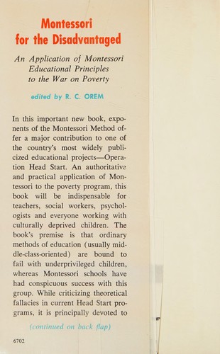 Montessori for the disadvantaged