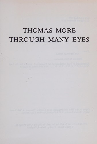 Thomas More through many eyes.