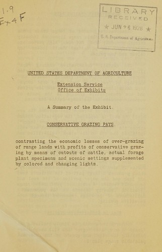 Conservative grazing pays