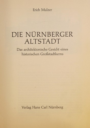 Die Nürnberger Altstadt