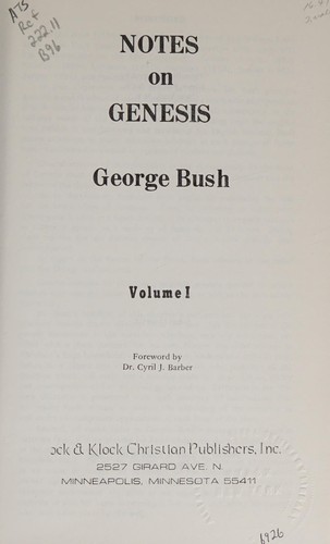 Notes on Genesis
