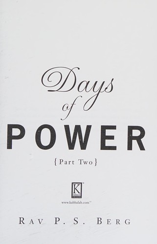 Days of Power (Part One)
