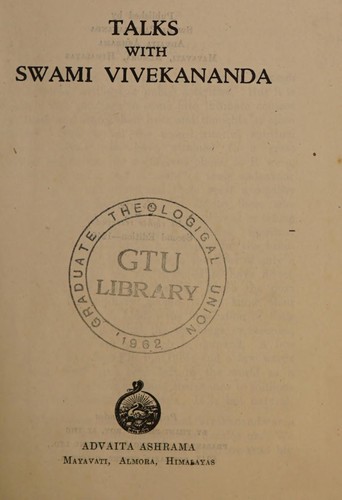 Talks with Swami Vivekananda