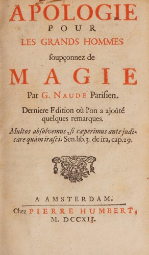 Apologie pour les grands hommes soupçonnez de magie