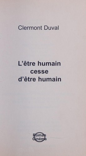 L'être humain cesse d'être humain
