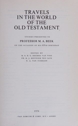 Travels in the world of the Old Testament