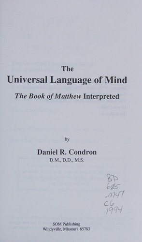 The universal language of mind