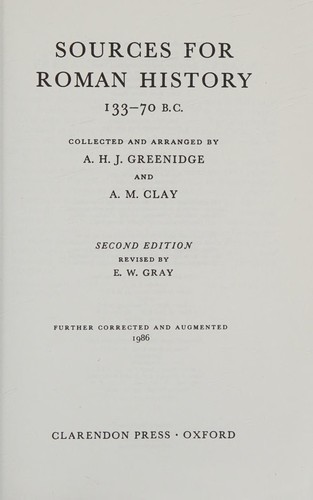 Sources for Roman history, 133-70 B.C.