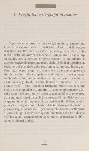 Stereotipi e pregiudizi