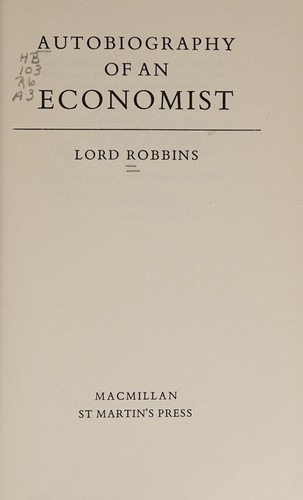 Autobiography of an economist