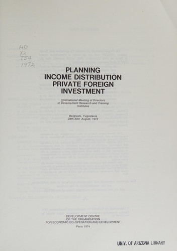 Planning, income distribution, private foreign investment