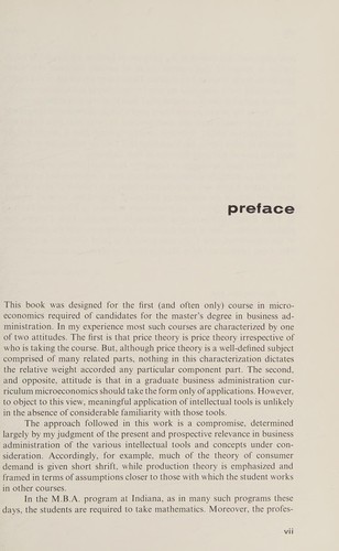 Price theory and applications in business administration