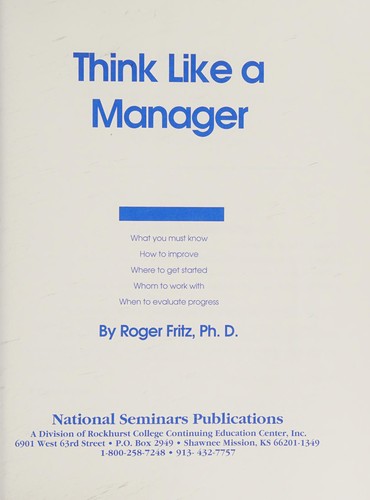 Think like a manager