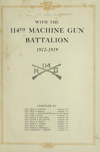 With the 114th Machine gun battalion, 1917-1919