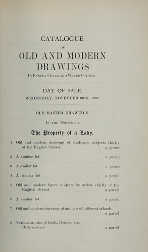 Old master drawings of the Italian and Dutch schools