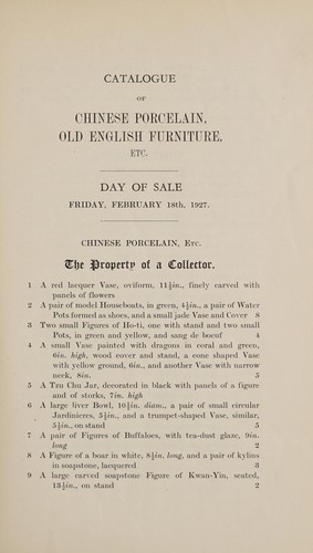 Chinese porcelain, old English furniture