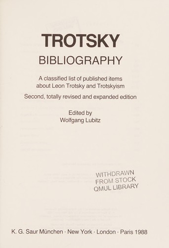 Trotsky bibliography