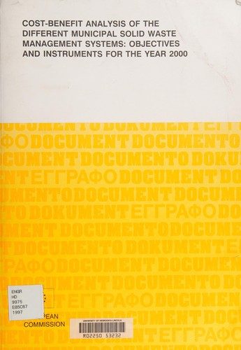 Cost-benefit analysis of the different municipal solid waste management systems