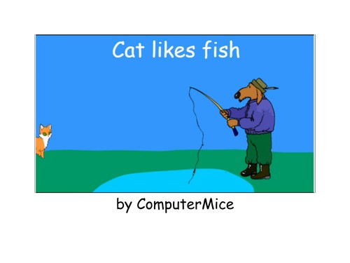 Cat likes fish