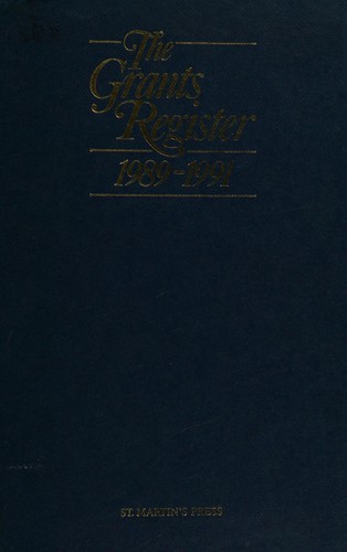 The Grant's Register 1989-1991 (Grants Register)