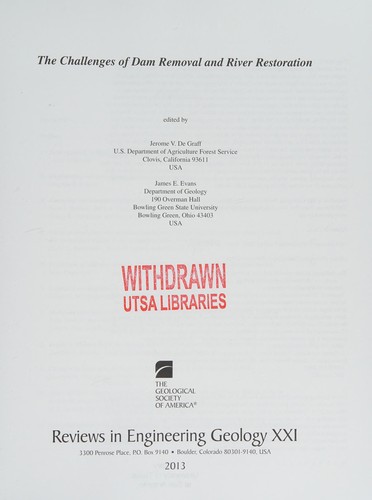 The challenges of dam removal and river restoration