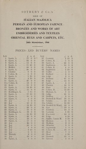 Persian faience & works of art; Oriental rugs and carpets; textiles and embroideries