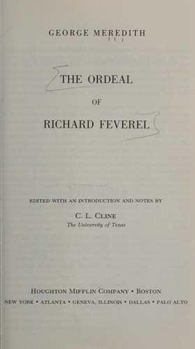The ordeal of Richard Feverel.