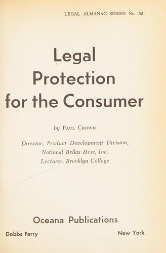 Legal protection for the consumer.