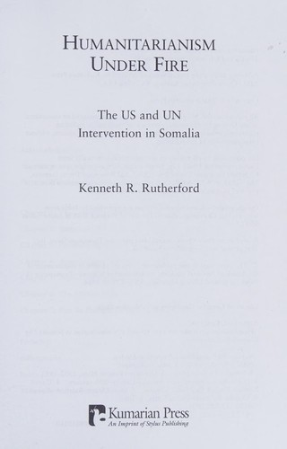 Humanitarianism under fire