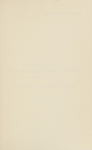 The theory of the balance of trade in England