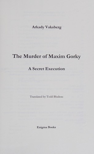 The murder of Maxim Gorky